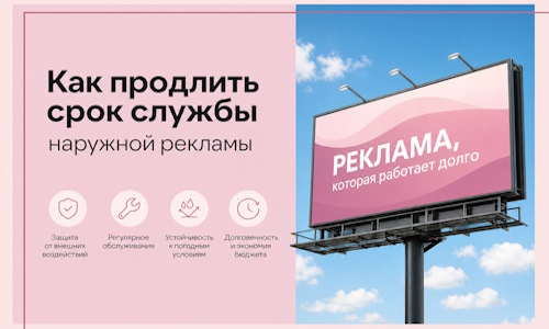 Как продлить срок службы наружной рекламы в  Казани